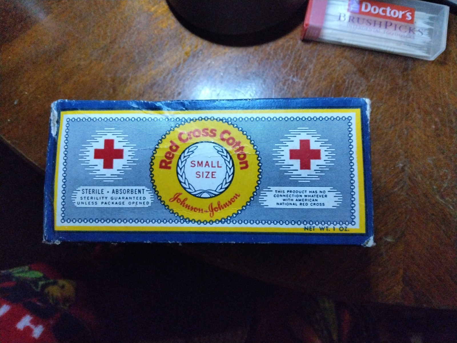 Vtg. J&J Red Cross Cotton, Unused, Original Box, 1oz, Marked $.23