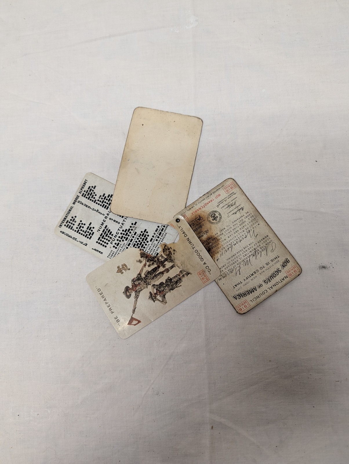 Vintage 1916 Boy Scouts of America Pocket Membership Booklet - Campfire Burn