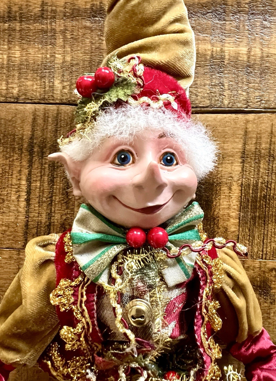 Whimsical ROBERT STANLEY Posable Collectible Christmas Shelf Sitter Elf 18”