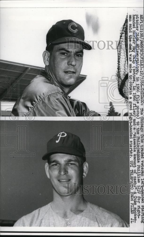 1966 Press Photo Chicago Cubs Dick Ellsworth traded to th Phillies - nes19374