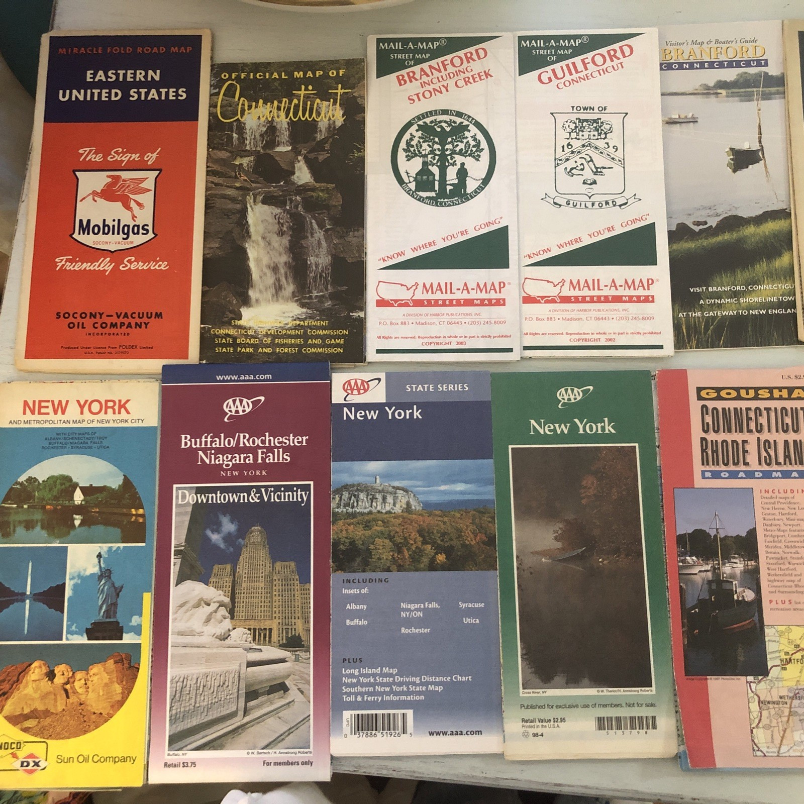Vintage Road Maps Various States Vintage Road Maps Various States