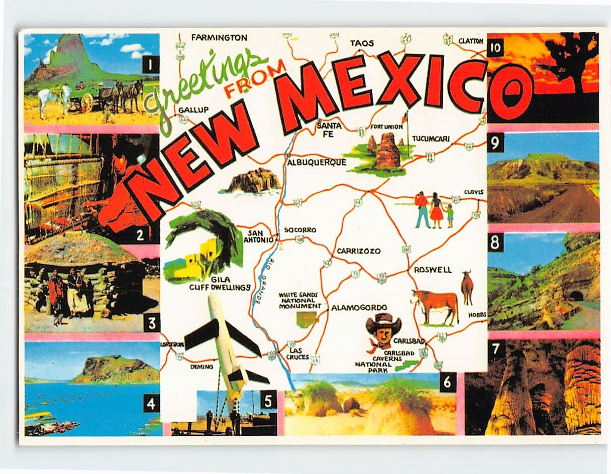 Map, Scenes & Views NM USA F-330104