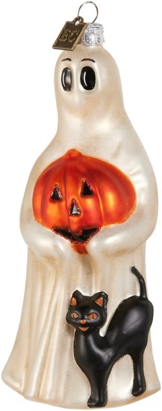 Raz Imports Ghostly Companions Ghost Halloween Ornament Glass Eric Cortina