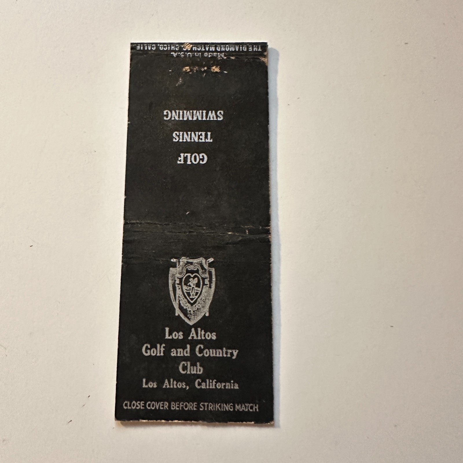 Los Altos Golf & Country Club Los Altos CA Vintage Matchbook Cover 4MB118-3