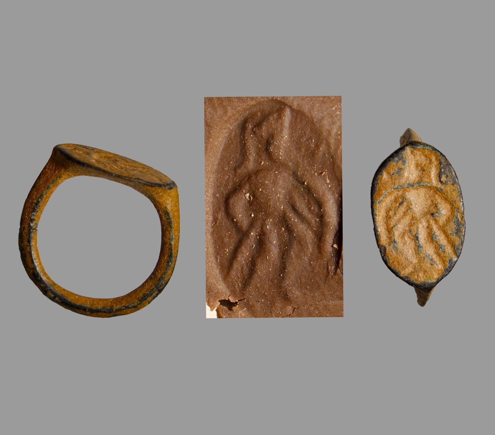 Authentic Ancient Greek Antiquity Zeus Standing Signet Seal Ring w/COA 
