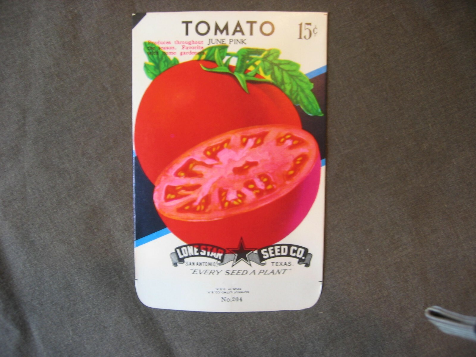 vintage seed packet NO SEEDS Lone Star Seed Co.