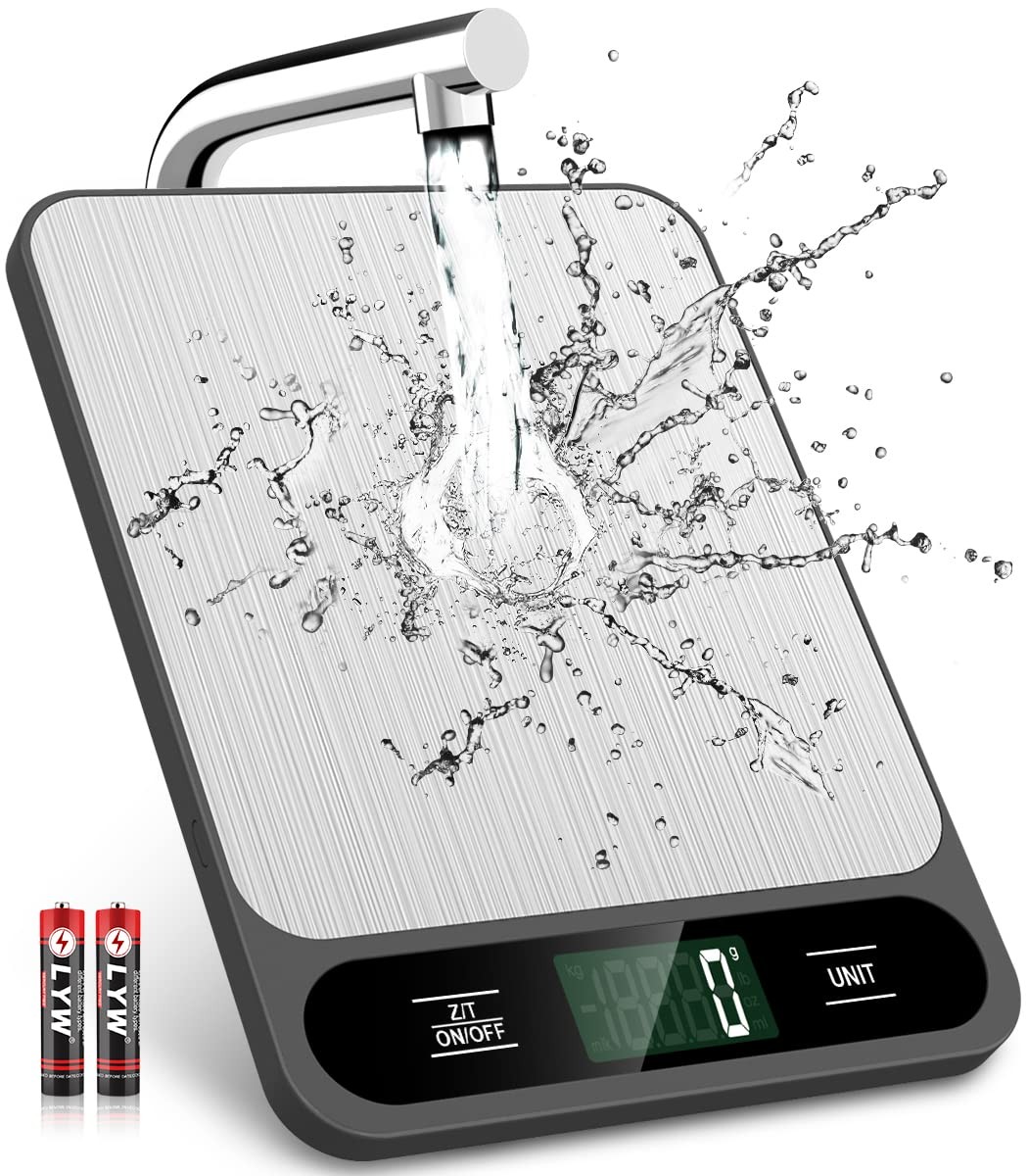 Mik-Nana Food Scale, 10kg/22lb Digital Kitchen 5.5 x 7.4 x 0.57 inches, Black