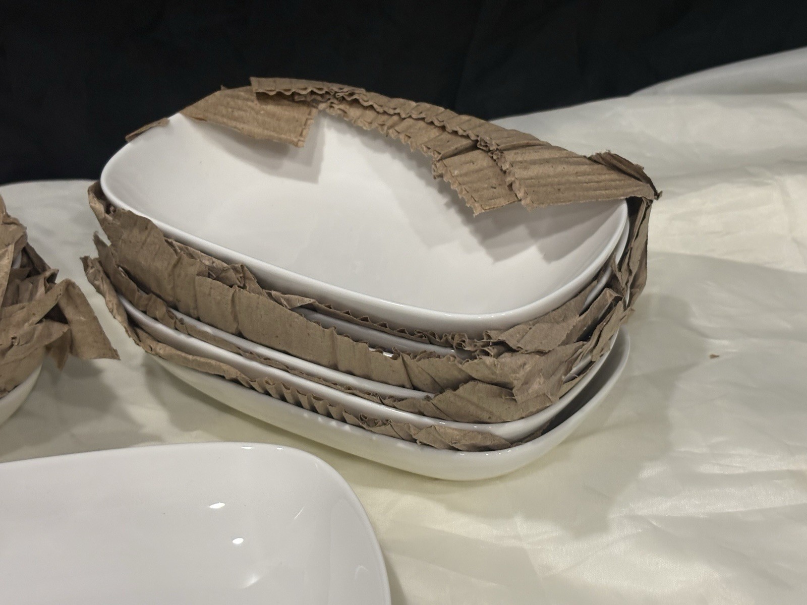 Twelve (12) Alessi For Delta 7 1/2” White Porcelain Shallow Bowls