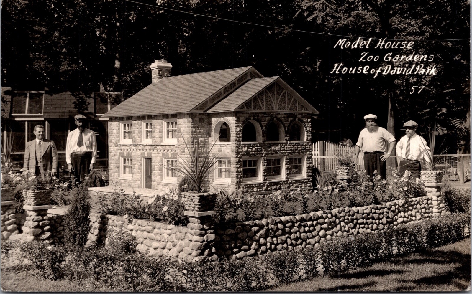 Real Photo PC House of David Park Model House Zoo Gardens Benton Harbor Michigan