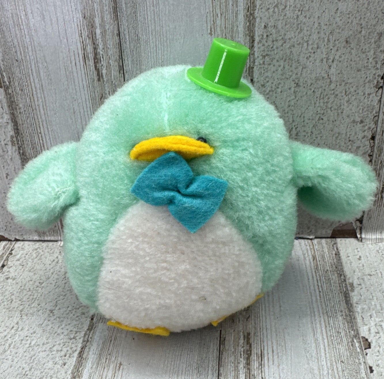 Sanrio Tuxedo Sam 4” Plush 1979 Doll Fat Round Green Made In Japan Vintage