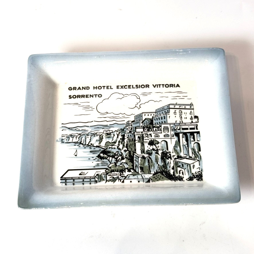 Grand Hotel Excelsior Ashtray Sorrento ITALY Souvenir Porcelain Dish