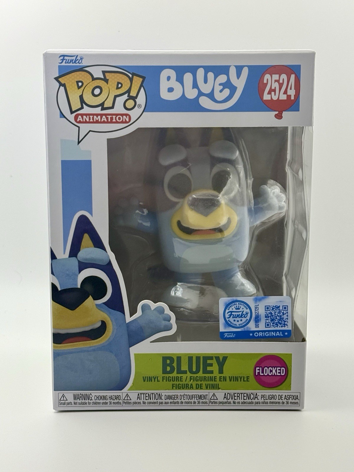 Funko Pop Animation Bluey #2524 Flocked Funko Exclusive Vinyl Figure