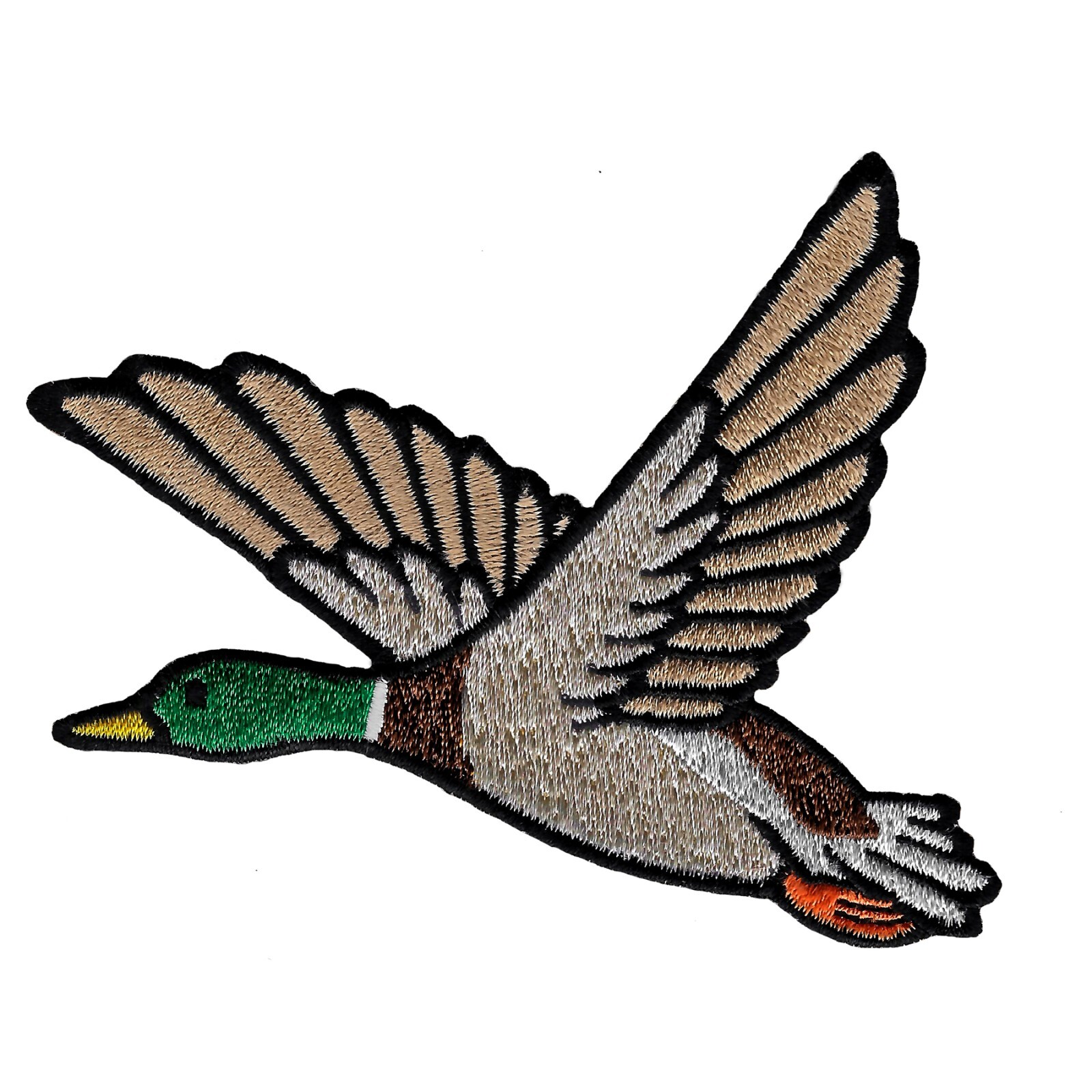 MALLARD DUCK iron-on PATCH embroidered BIRD ANIMAL HUNTING SOUVENIR APPLIQUE new