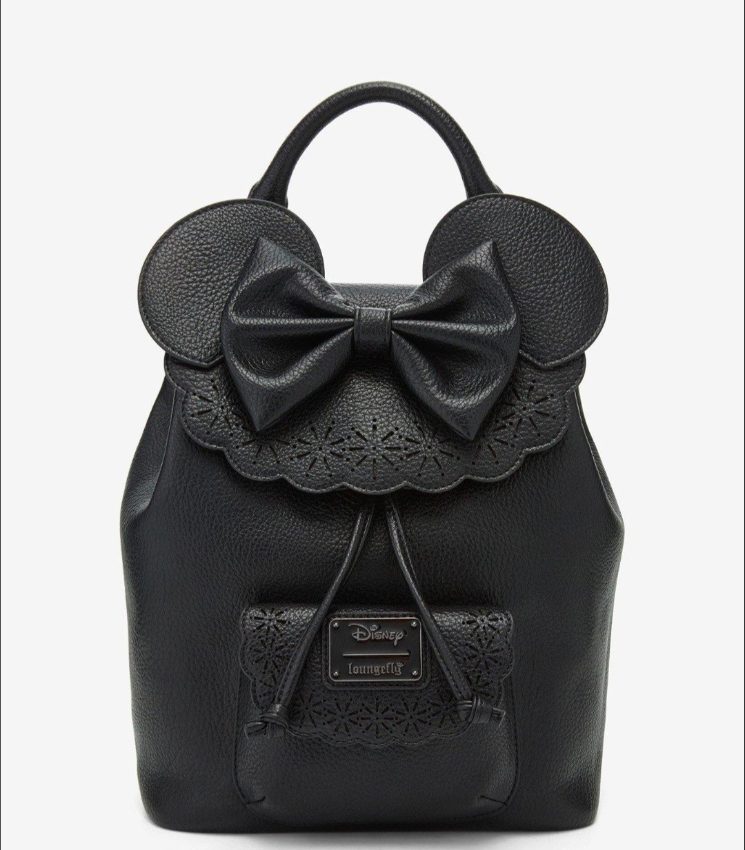 Minnie MouseLoungefly Disney Minnie Mouse Pebble Textured Black Mini Backpack