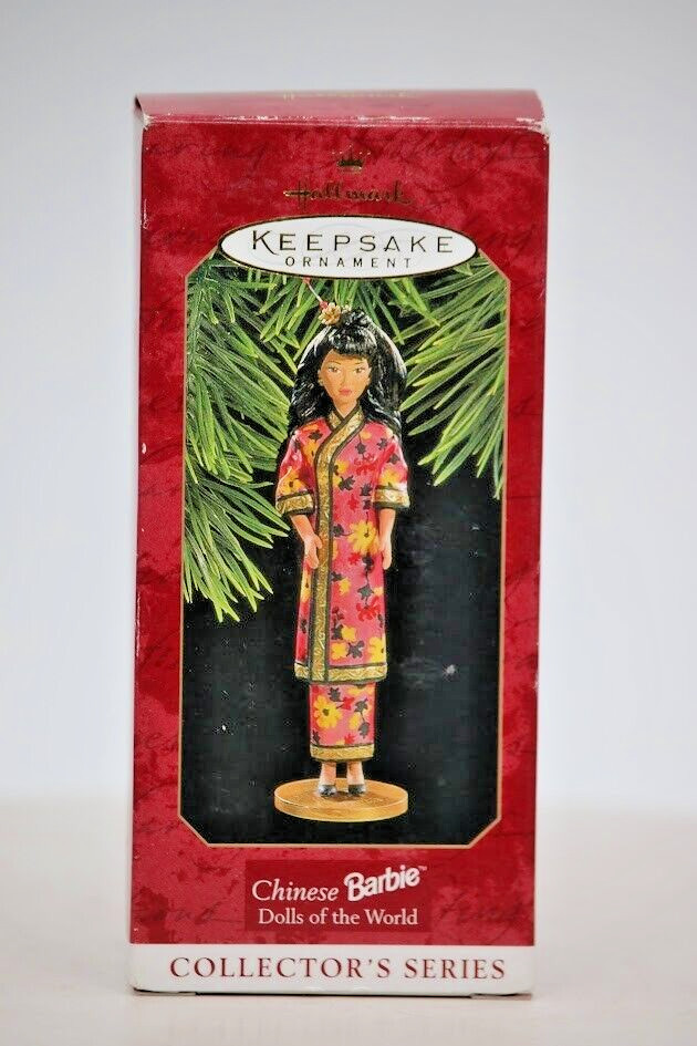 Vintage Hallmark Barbie Keepsake Christmas Ornament 1997 Chinese Barbie M17 Vintage Hallmark Barbie Keepsake Christmas Ornament 1997 Chinese Barbie M17