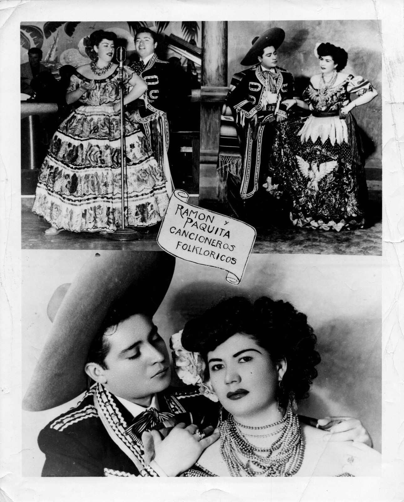 CUBA CUBAN SINGERS RAMON & PAQUITA STUNNING PORTRAIT 1950s ORIG PHOTO MA54