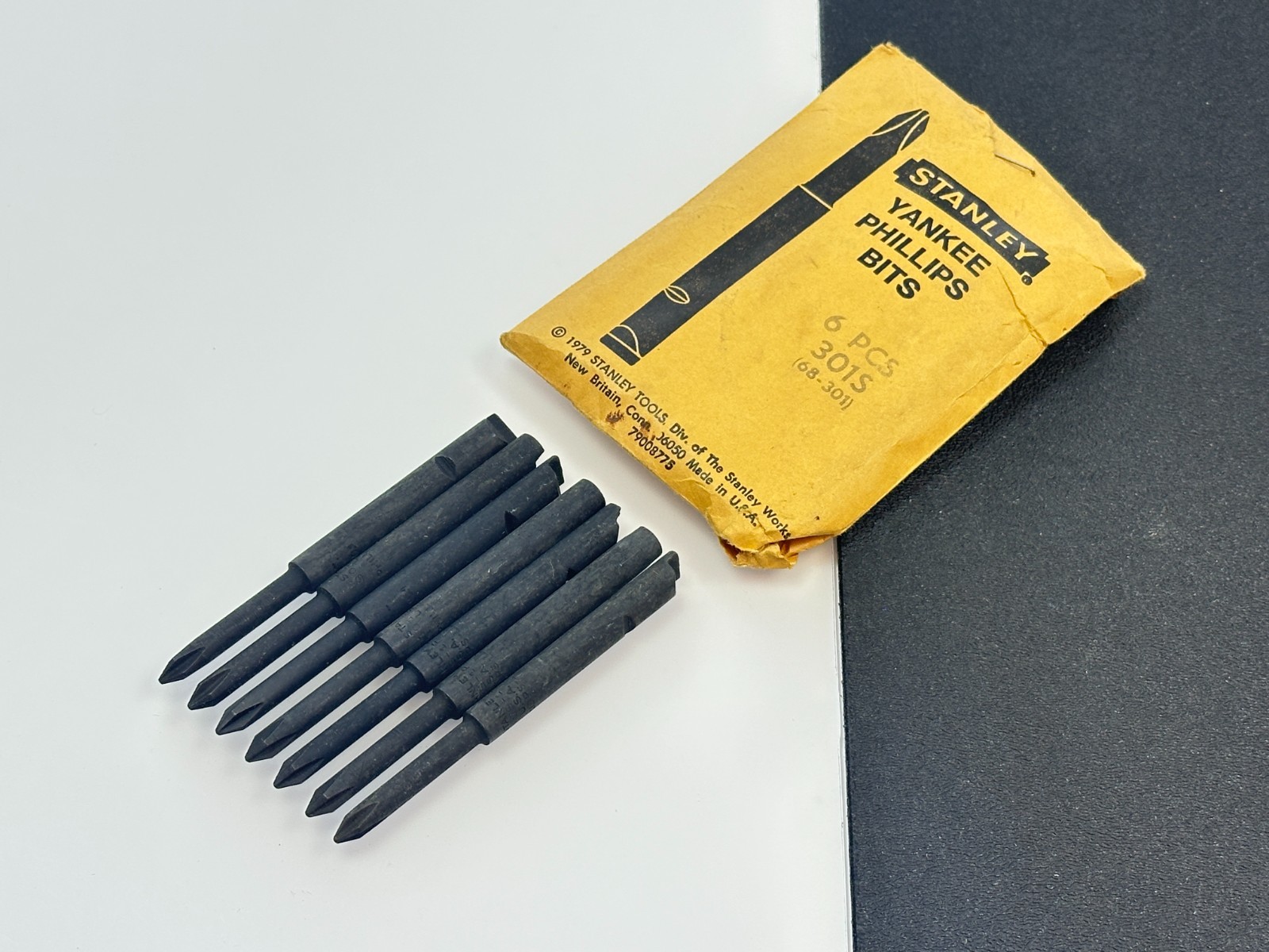 🇺🇸 Stanley Yankee USA Screwdriver Bit 6pc 301S (68-301) Phillips Tip Set, NOS 🇺🇸 Stanley Yankee USA Screwdriver Bit 6pc 301S (68-301) Phillips Tip Set, NOS