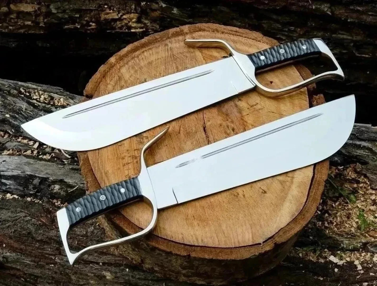 Hand-Forged Wing Chun Blades – Handcrafted High Carbon Steel Blade with Leather