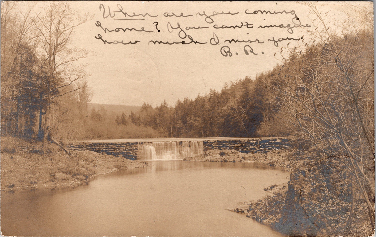 Postcard Chimney Rock? Real Photo Somerville New Jersey 1905