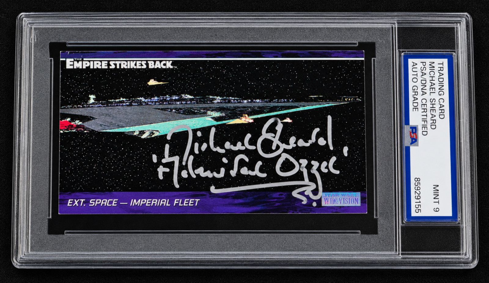 Signed Michael Sheard Admirl Ozzel 1997 Topps STAR WARS Widevision Card Auto PSA Signed Michael Sheard Admirl Ozzel 1997 Topps STAR WARS Widevision Card Auto PSA