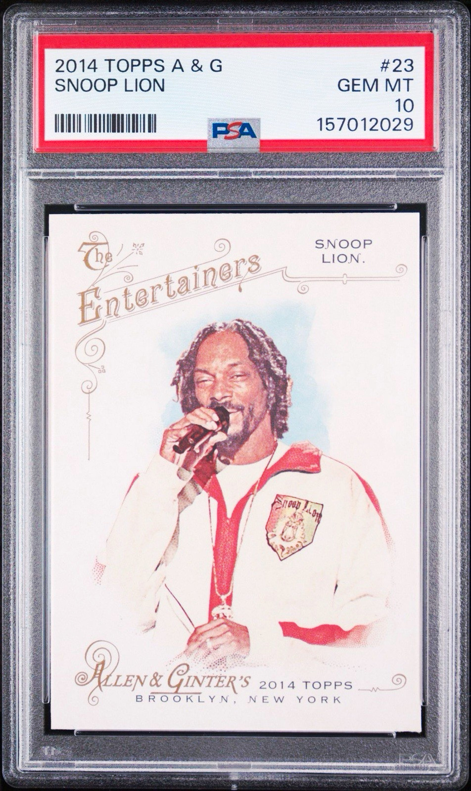 Topps 2014 Allen & Ginter #23 Snoop Doggy Dogg Lion PSA 10 GEM MT  Rapper Lo Pop