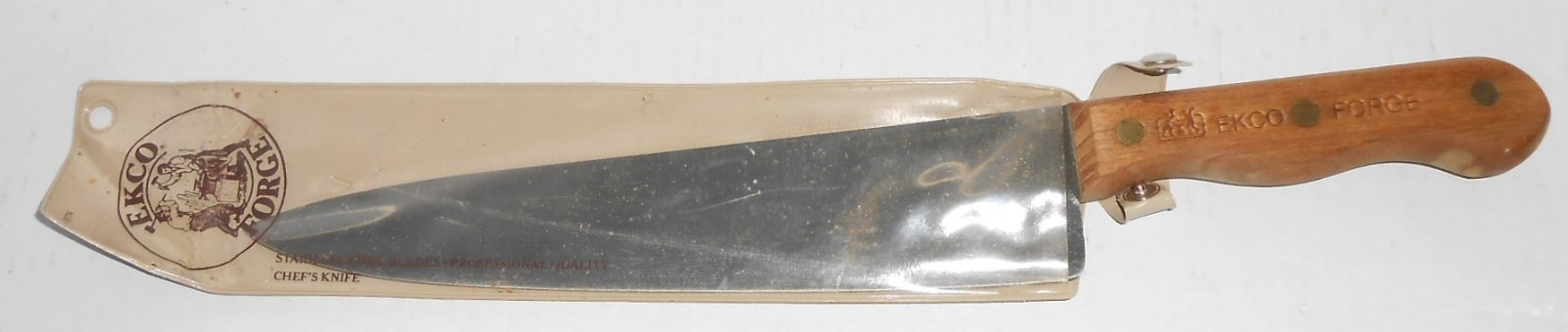 Vintage Ekco Forge USA Stainless Steel Professional Chef Knife 15.5\