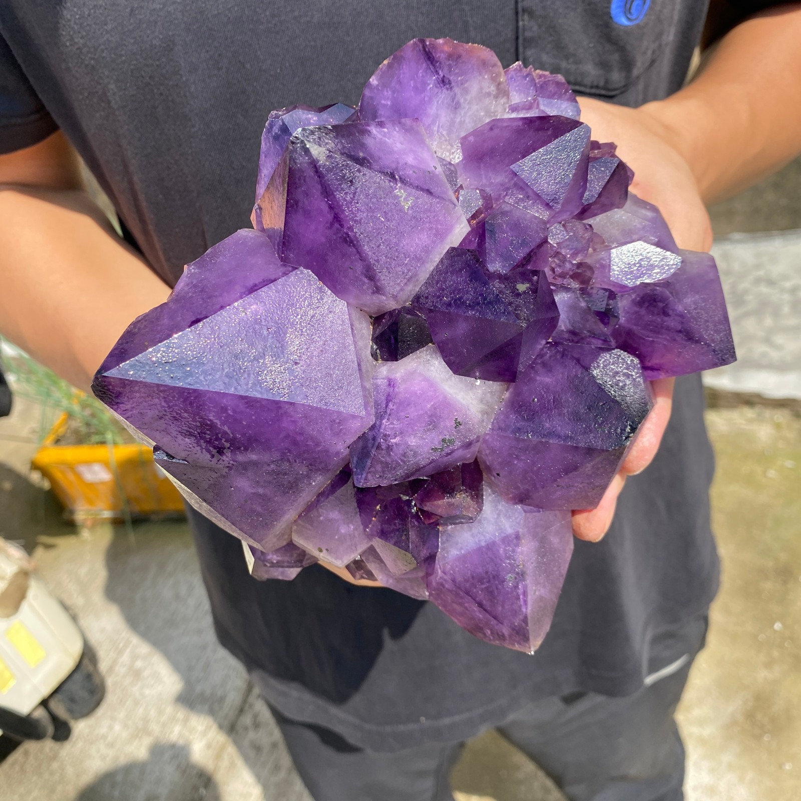 6.2lb Natural amethyst point quartz crystal cluster mineral specimen healing