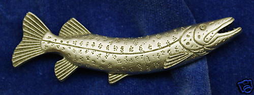 Empire Pewter Muskie Fish Pin Empire Pewter Muskie Fish Pin