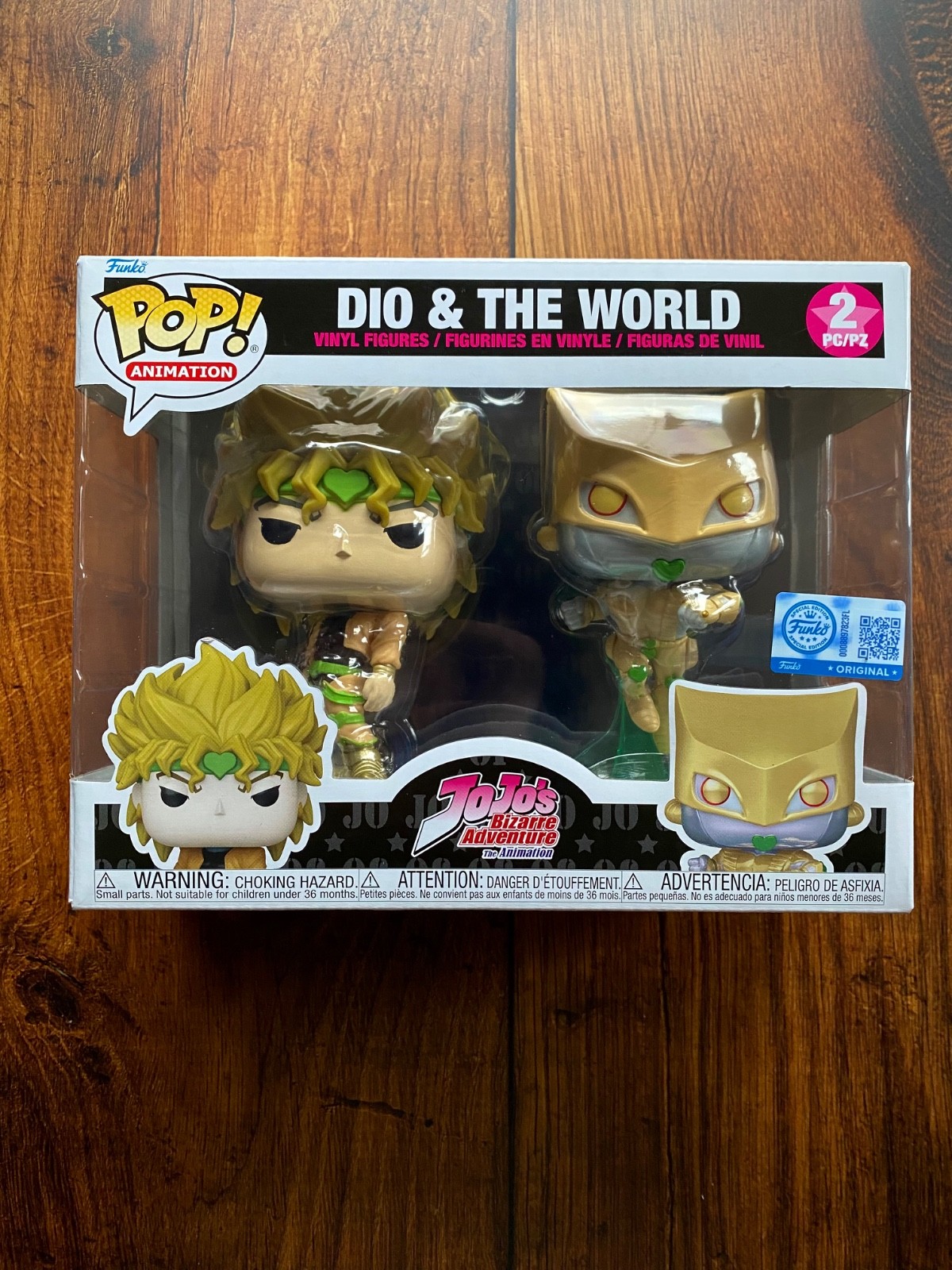Funko Pop Animation JoJo\'s Bizarre Adventure DIO & The World 2-Pack Vinyl