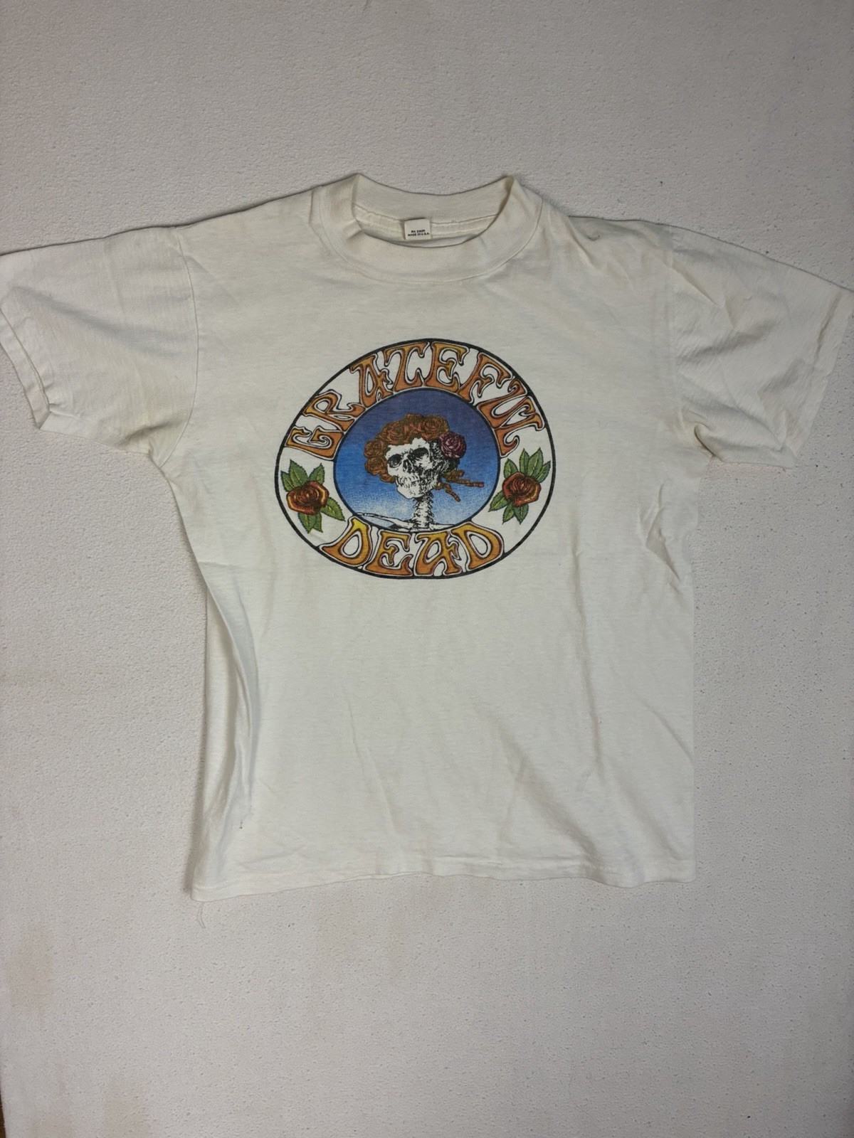 Vtg 70s GRATEFUL DEAD BERTHA Tour T-Shirt Skeleton Tee RARE