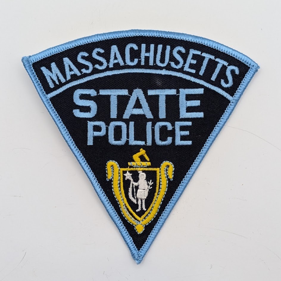 Vintage Massachusetts State Police Department Shoulder Patch Officer 1990s Vintage Massachusetts State Police Department Shoulder Patch Officer 1990s