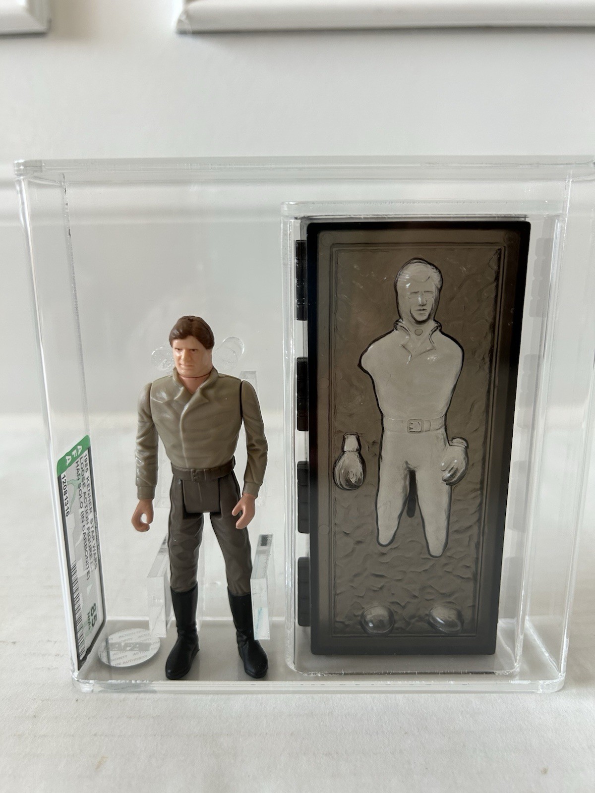 STAR WARS HAN SOLO CARBONITE POTF JUST GRADED AFA 85 KENNER VINTAGE 1985 ROTJ