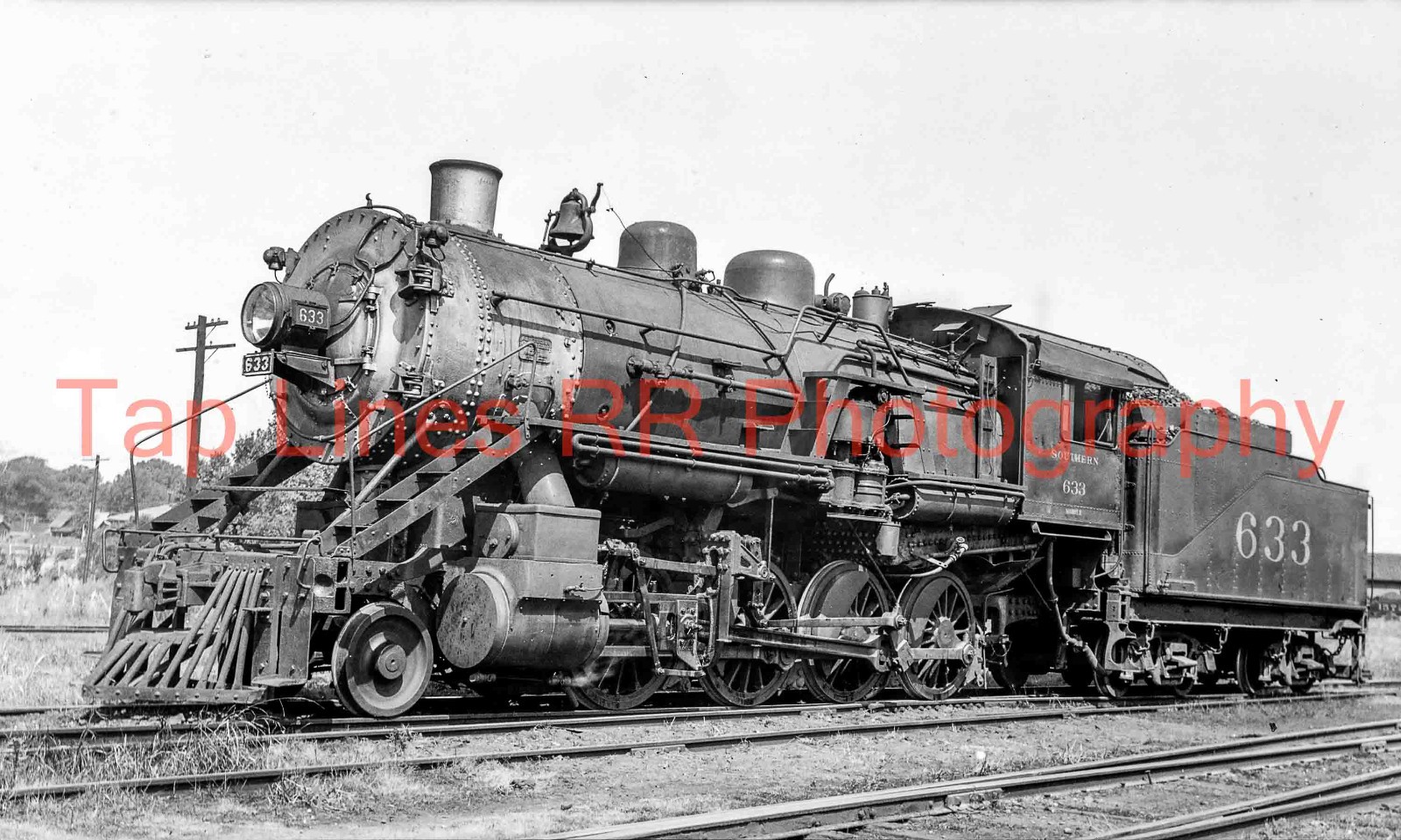 Southern Ry #633 2-8-0 Selma AL 9-4-1939 New 5x8 Photos