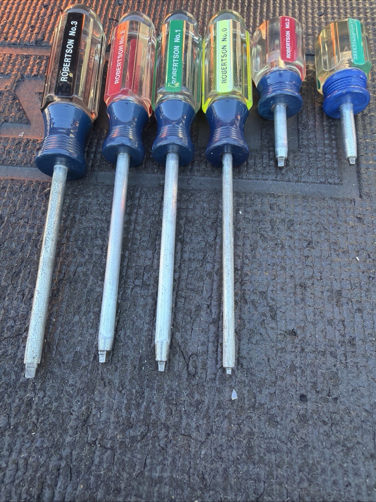 Rare 6pc Sears Canada Robertson Screwdriver Set Stubby And Regular Rare #3 32249