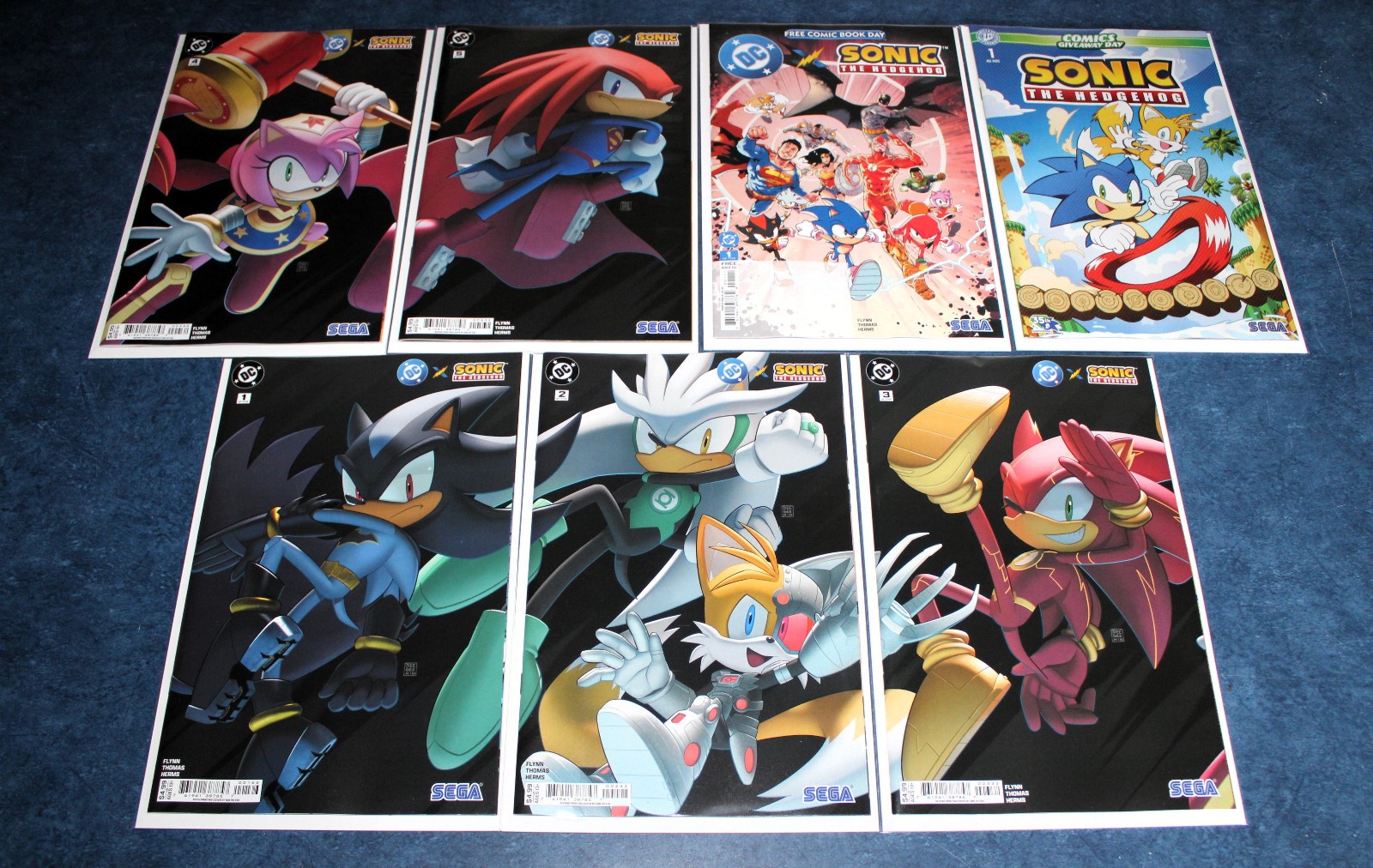 DC X SONIC the HEDGEHOG 1 2 3 4 5 CONNECTING variant set BATMAN 2025 fcbd 2006