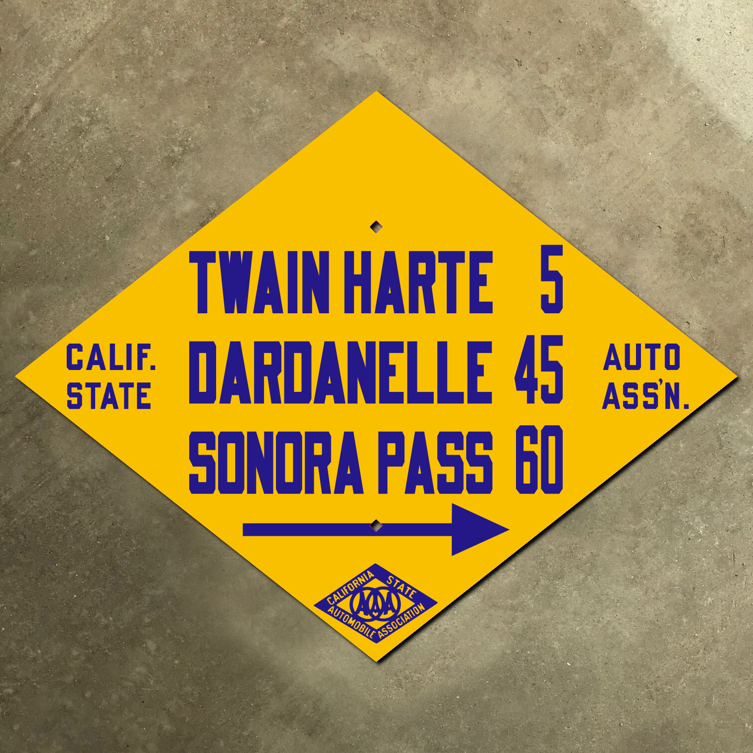 Twain Harte California CSAA highway 108 road sign auto club AAA Sonora Pass Twain Harte California CSAA highway 108 road sign auto club AAA Sonora Pass