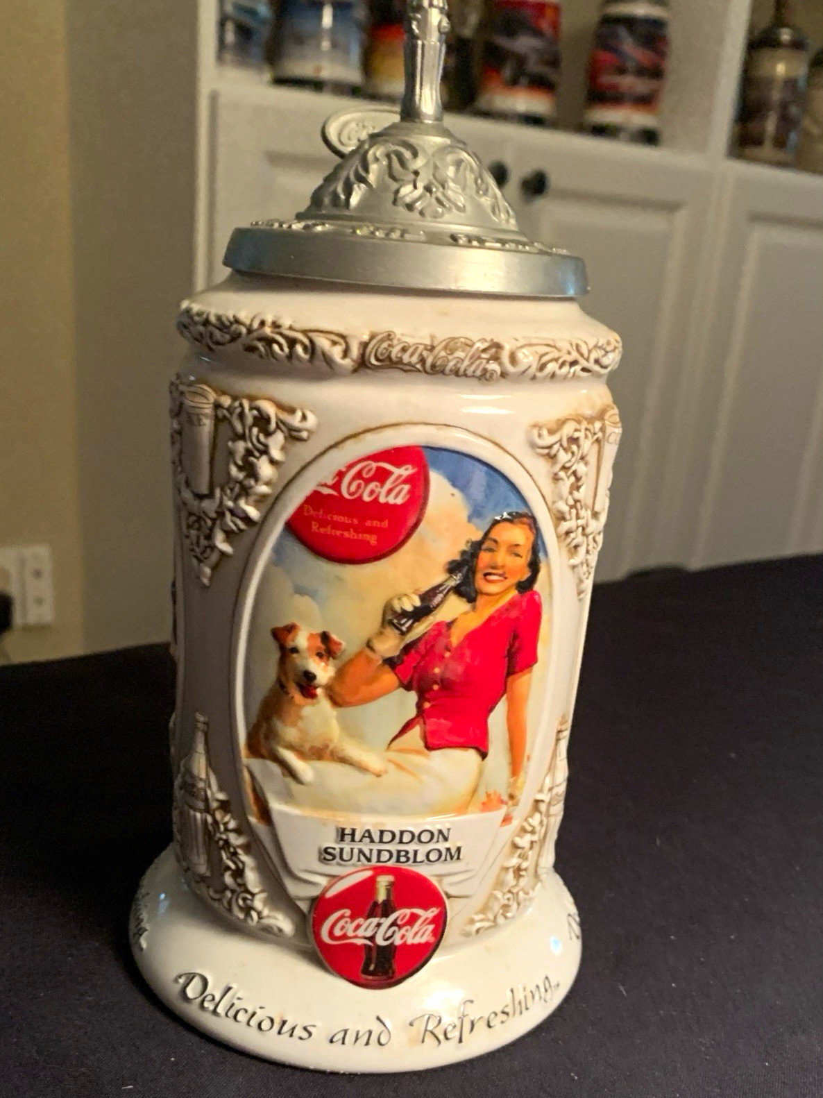 Coca-Cola Early Illustrators Stein Series Lidded Stein 1999 Original CS400