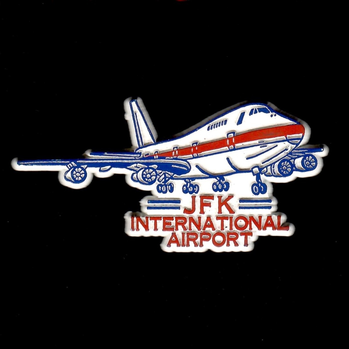 JFK Intl. Airport Queens NYC NY Vtg Rubber Airplane Fridge Magnet 80's Souvenir JFK Intl. Airport Queens NYC NY Vtg Rubber Airplane Fridge Magnet 80's Souvenir