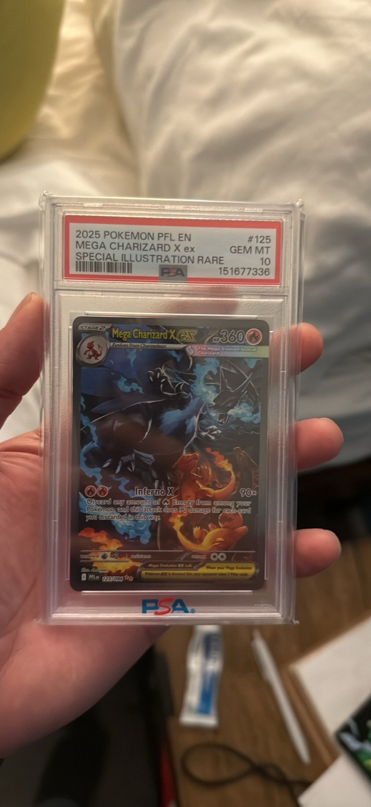 Pokémon 2025 PFL Mega Charizard X ex #125 Special Illustration Rare PSA 10