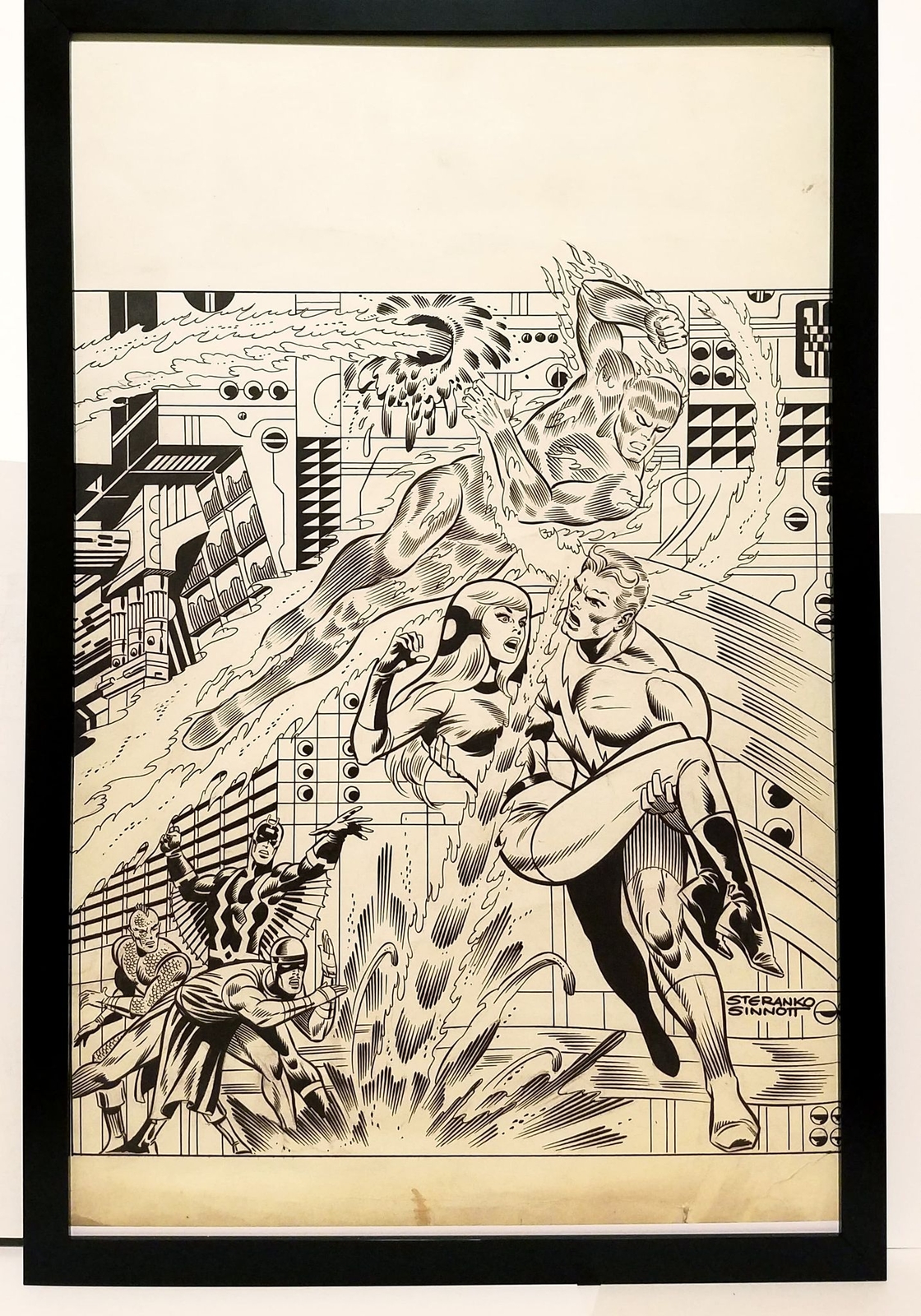 Fantastic Four #131 by Jim Steranko 11x17 FRAMED Original Art Poster Marvel Comi