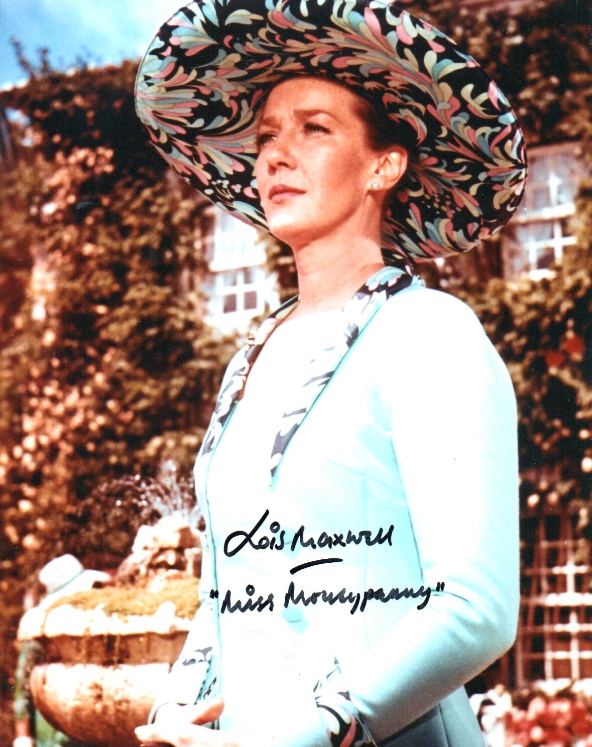LOIS MAXWELL JAMES BOND VINTAGE SIGNED AUTOGRAPH MISS MONEYPENNY SWLM 10-8 COA
