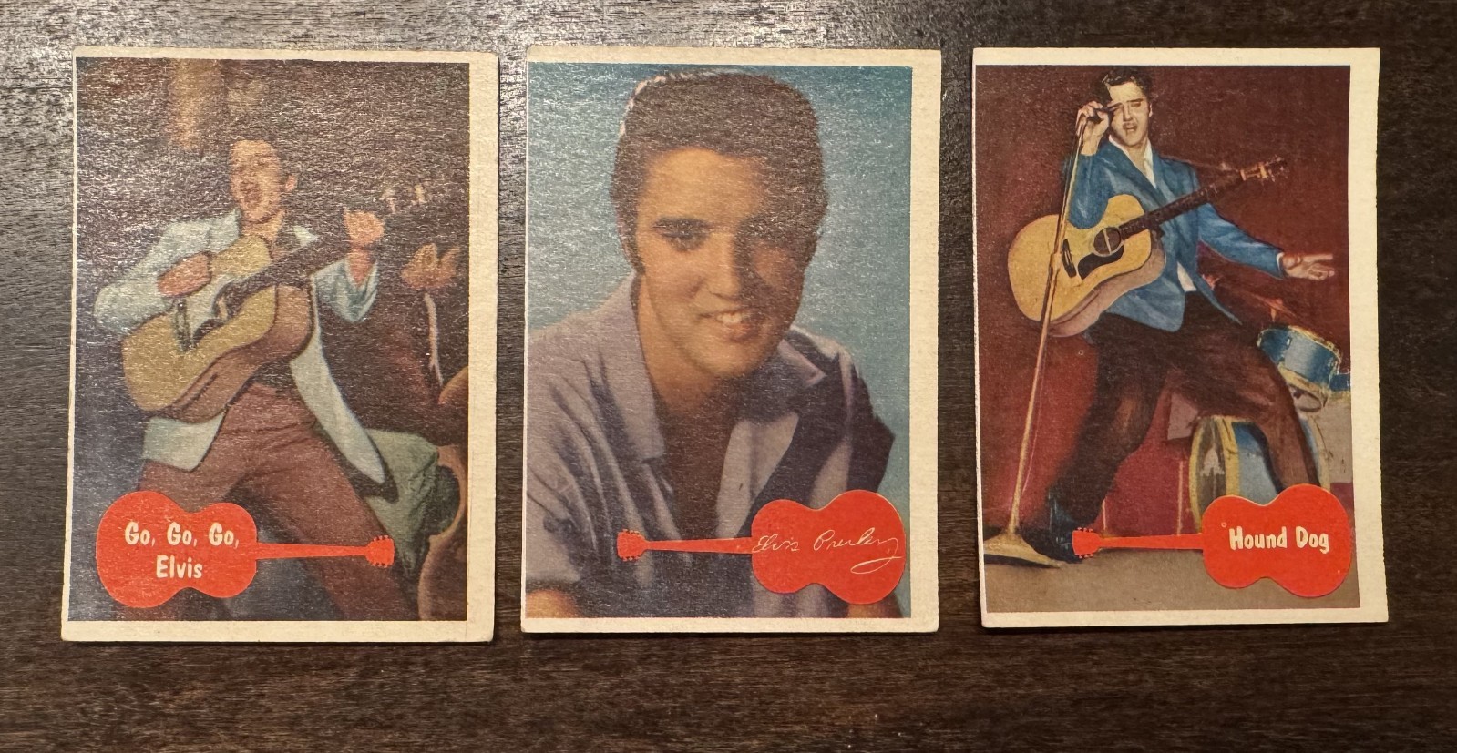 1956 Topps Elvis #1, #2, #26 Go, Go, Go, Checklist & Hound Dog Crease Free 1956 Topps Elvis #1, #2, #26 Go, Go, Go, Checklist & Hound Dog Crease Free
