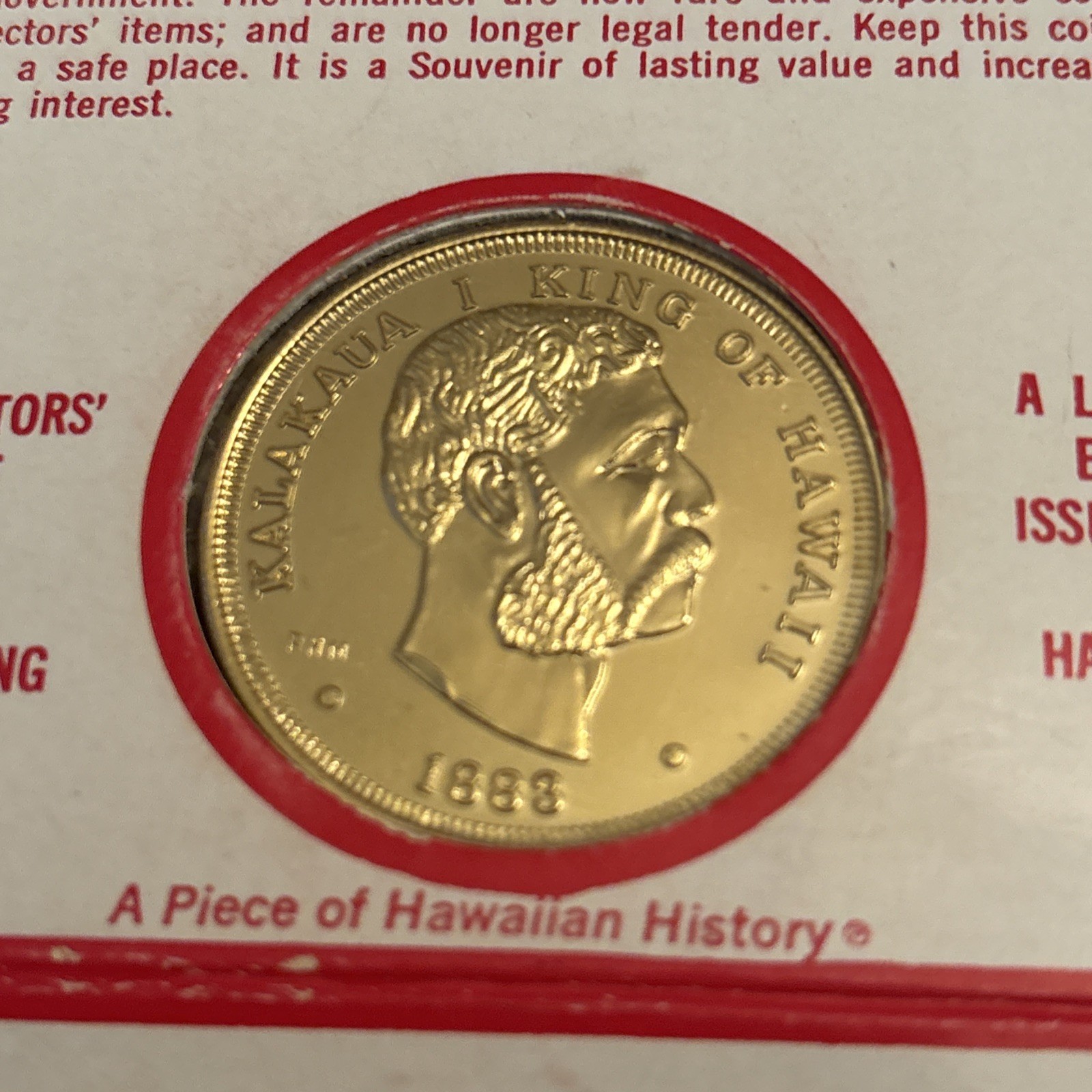 ROYAL HAWAIIAN MINT Dollar Replica Coin USA 1969 Limited Edition Hawaii Kingdom