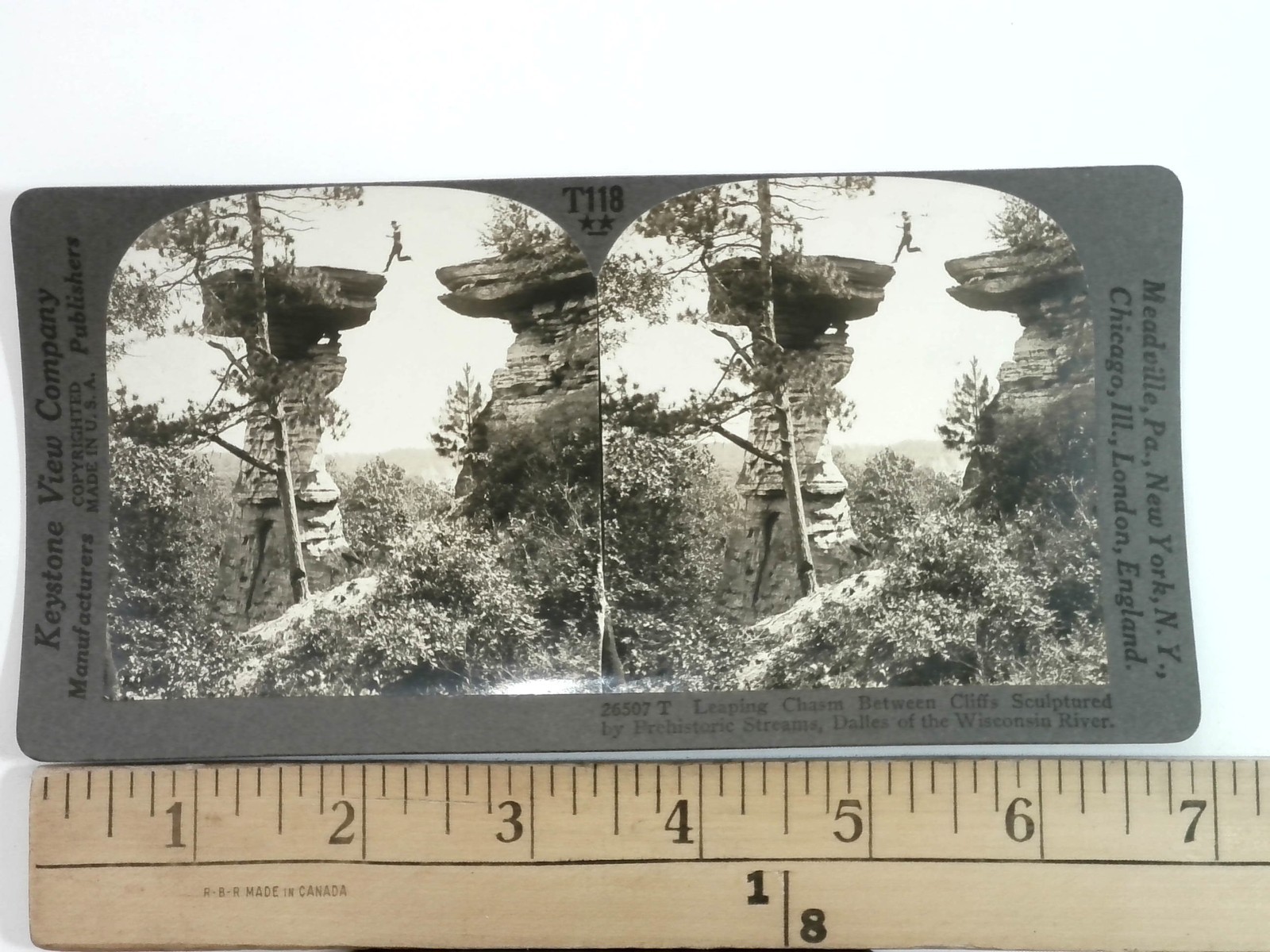 Dalles of Wisconsin River Stereoview Keystone View Co. 1900s Geological Dalles of Wisconsin River Stereoview Keystone View Co. 1900s Geological