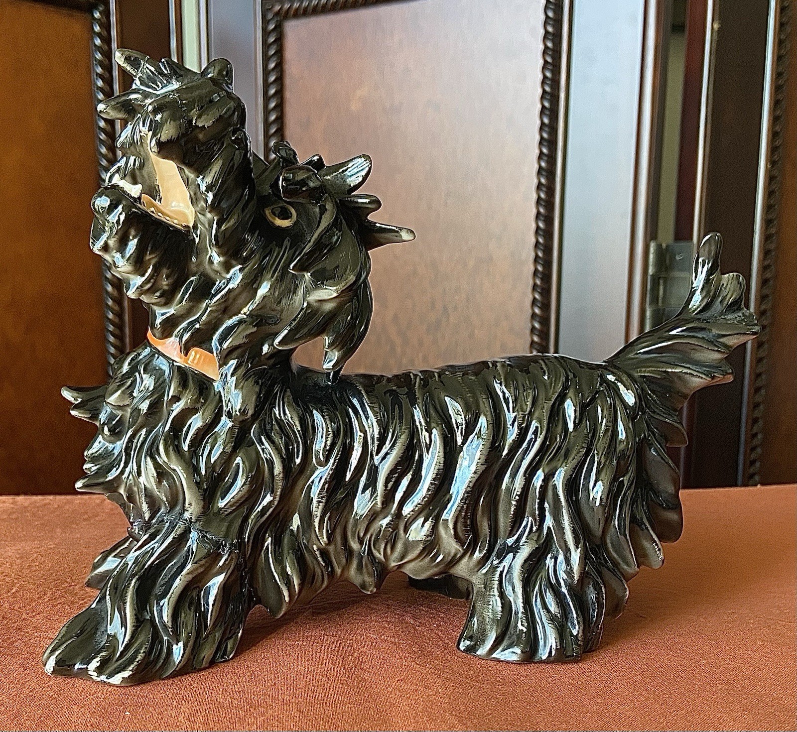 VTG & Rare  Unterweissbach German Porcelain Scottish Terrier Sculpture-Repaired