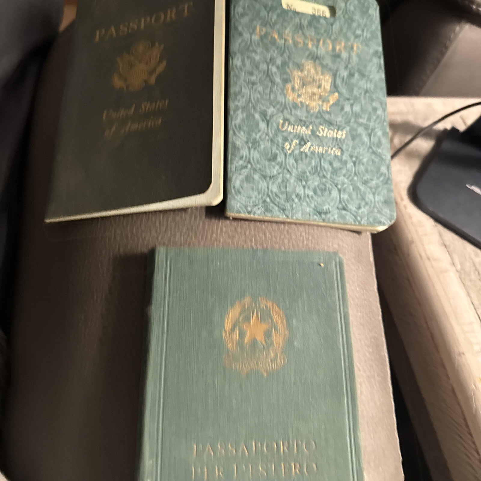Vtg Lot Of 3 Retired Passports 50’s & 70’s Two American And 1 Italian