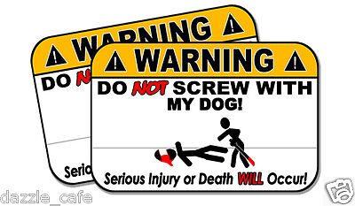 Funny Dog Stickers 4 pack stickers for protective pup parents DNS109 Funny Dog Stickers 4 pack stickers for protective pup parents DNS109