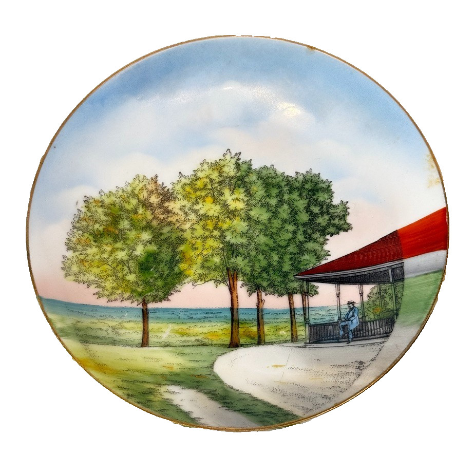 EAGLE POINT PARK - CLINTON IOWA Souvenir Porcelain Trinket CHINA PLATE EAGLE POINT PARK - CLINTON IOWA Souvenir Porcelain Trinket CHINA PLATE