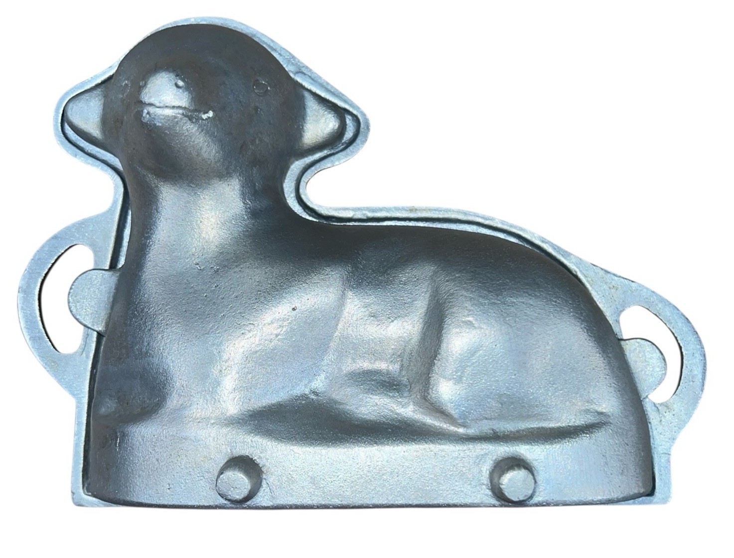 Vtg Kitchen USA Lamb Sheep Cake Mold 2 Piece Cast Aluminum 3D Bake Pan Easter 7”