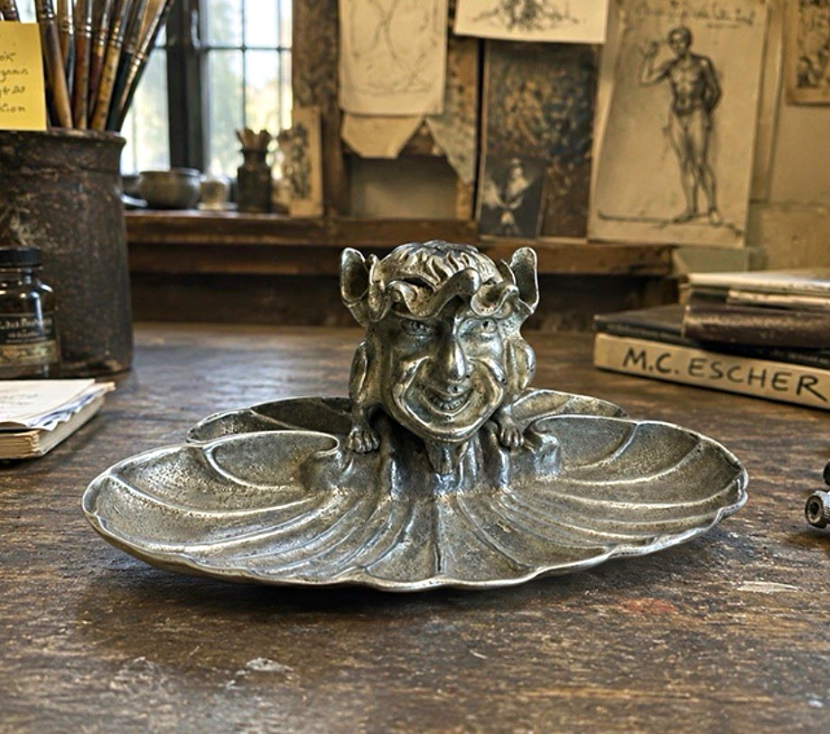 Rare Antique Art Nouveau Figural Inkwell / Desk Accessory Circa 1900 Rare Antique Art Nouveau Figural Inkwell / Desk Accessory Circa 1900